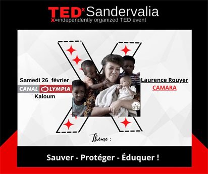 Affiche du talk de Laurence Rouyer Camara, TEDxSandervalia 2022