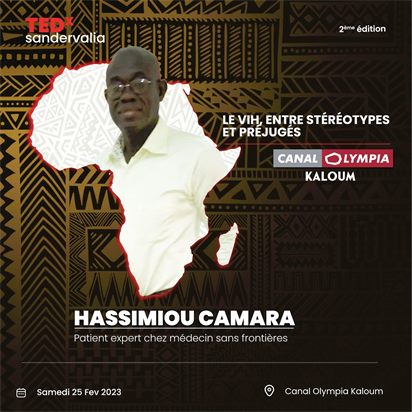 Affiche du talk de Hassimiou Camara, TEDxSandervalia 2023