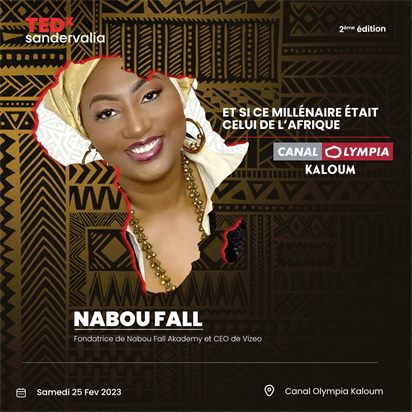 Affiche du talk de Nabou Fall, TEDxSandervalia 2023