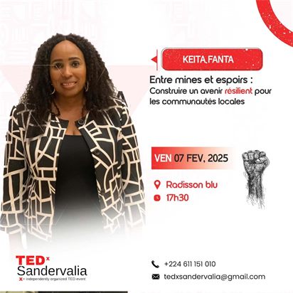 Affiche du talk de Fanta Kéita, TEDxSandervalia 2025