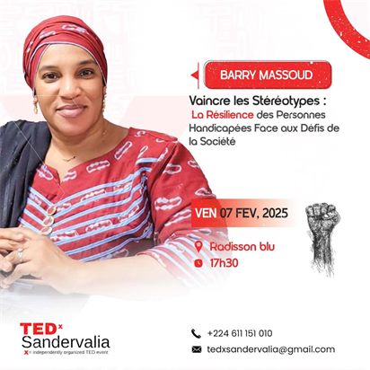 Affiche du talk de Massoud Barry, TEDxSandervalia 2025
